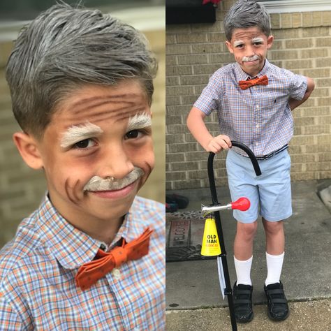 Diy 100 Day Of School Old Man, Old Man Makeup For Kids, Diy Old Man Costume For Kids Boys, 100 Year Old Costume For Kids Boys, 100th Day Of School Costume Boy, Old Man Costume For Kids, 100 Days Of School Old Man, 100 Days Of School Dress Up For Boys, Old Man Makeup