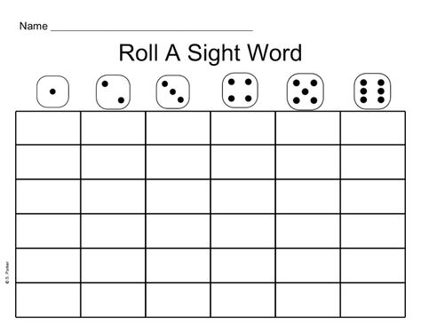 Kindergarten Shapes, Kindergarten Sight Word Games, Roll And Write, Roll A Dice, Practice Sight Words, Writing Cvc Words, Sight Word Centers, Word Work Stations, Writing Sight Words