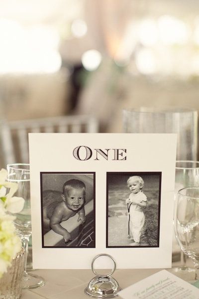 Personalised Your Wedding Table Numbers  ~ Photos Of Bride and Groom At That Age Wedding Table Names, Table Names, Wedding Table Decorations, Cute Wedding Ideas, Wedding Wishes, Wedding Time, Table Number, Wedding Table Numbers, Here Comes The Bride