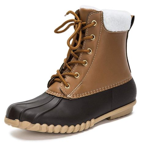 DKSUKO Women's Duck Boots Saltwater Rubber Rain Boots Styling Duck Boots, Duck Boots Women, Black Duck Boots, Tall Duck Boots, Two Tone Boots, Boots For Women Ankle, Winter Duck Boots, Black Duck, Womens Duck Boots