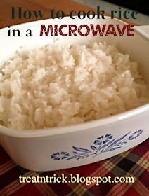 Microwave Rice Recipes, Cook Rice In Microwave, Microwave Recipes Dinner, Microwave Cooking Recipes, Microwave Mug Recipes, Easy Microwave Recipes, Rice In The Microwave, Microwave Meals, Microwave Recipe