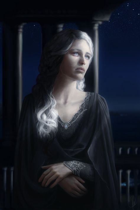 Daenerys was the daughter of King Aegon IV Targaryen and Queen Naerys Targaryen, born on the year 182 after Aegon's Landing. Description from pinterest.com. I searched for this on bing.com/images Daena Targaryen, John Howe, Arte Sailor Moon, Tolkien Art, Under The Shadow, Arte Fantasy, A Song Of Ice And Fire, Middle Earth, White Hair