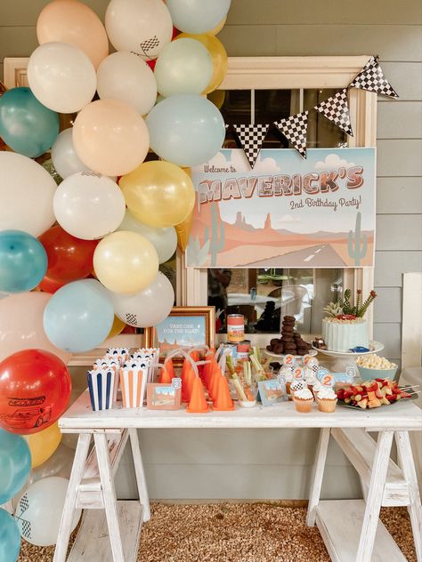 Radiator Springs Birthday Party Ideas, Disney Cars Birthday Party Theme, Cars Birthday Party Theme, Radiator Springs Birthday, Disney Cars Theme Birthday Party, Disney Cars Birthday Theme, Disney Cars Birthday Party, 3rd Birthday Party For Boy, Cars Birthday Party