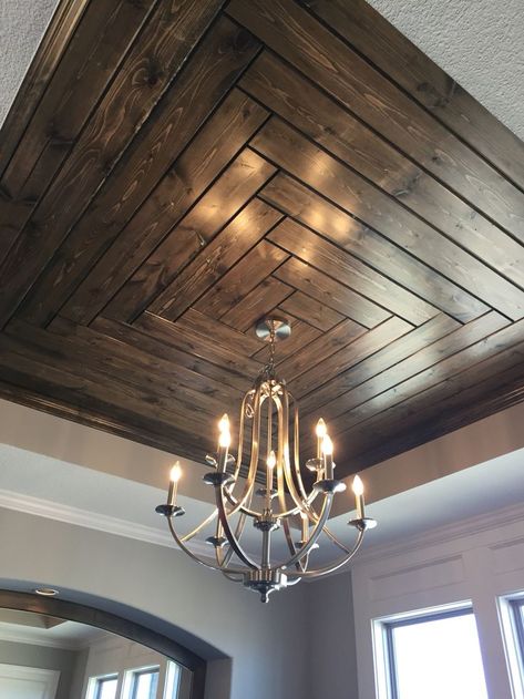 Decorative Ceiling Panels, Ceiling Design Modern, Kitchen Wall Colors, Kitchen Ceiling, Wooden Ceilings, Tray Ceiling, False Ceiling Design, Cool Ideas, Wood Ceilings