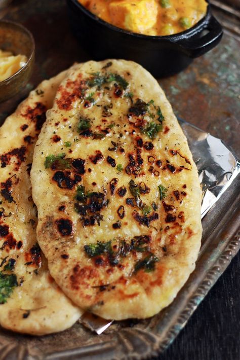 butter naan recipe d Butter Naan Recipe, Indian Bread Recipes, Kulcha Recipe, Flat Breads, Naan Recipe, Paratha Recipes, Indian Bread, Paneer Recipes, Naan Bread