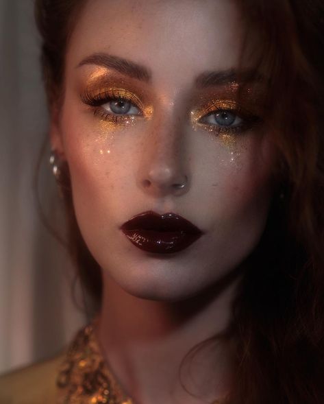 Goddess Makeup, Ethereal Makeup, Gold Makeup, Eyes Makeup, Fantasy Makeup, Costume Makeup, Makati, Pretty Makeup, Creative Makeup