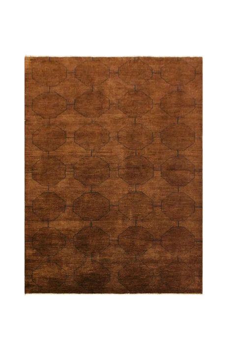 Jubi Brown Geometric Wool Rug Hand-Knotted New Zealand Wool Rustic Design · JUBI All Modern Rugs, Brown Decor, Modern Wool Rugs, Coastal Contemporary, Yellow Decor, Purple Decor, Rustic Home Design, Rug Size Guide, Red Decor