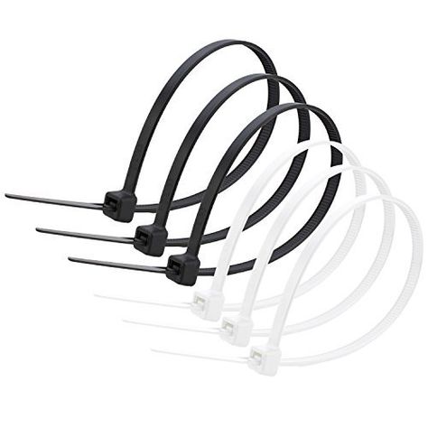 Simple Deluxe 200-Pack 6 Inch Self-Locking Versatile Nylon Cable Wire Zip Ties in Black and White Organizing Home, Cable Tie, Best Insulation, Cable Ties, Cable Wire, Cable Organizer, Zip Ties, Cable, Electronic Accessories