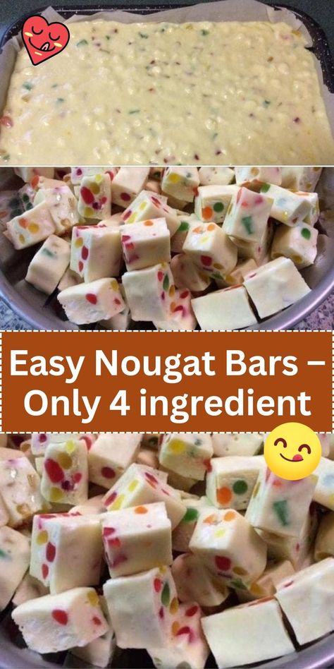 Delight in the simplicity of our 4-ingredient Nougat Bars. They're effortlessly delicious, combining honeyed sweetness with a chewy, nutty bite. Perfect for when you need a quick, sweet fix that's homemade. Christmas Gumdrop Nougat, Gumdrop Nougat, Nougat Bars, Holiday Dessert Platter, Nougat Candy, Nougat Recipe, Dessert Platter, Candy Recipes Homemade, Christmas Candy Recipes