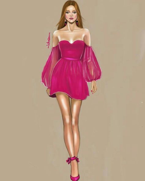 Fashion Illustration Poses, Colour Rendering, Fashion Illustration Tutorial, Fashion Design Books, Dress Illustration, Fashion Illustration Sketches Dresses, Fashion Design Collection, Fashion Sketches Dresses, Fashion Drawing Dresses