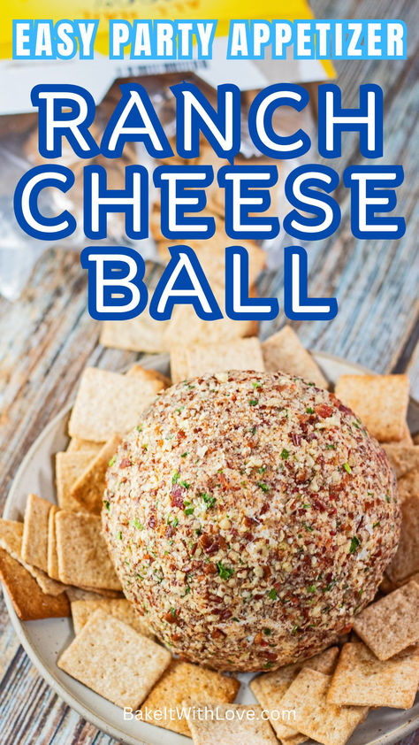 Ranch Cheese Ball Ranch Cheese Ball Hidden Valley, Cheese Ball With Ranch Packet, Ranch Cheeseball Recipes, Chicken Cheese Ball Recipes, Ranch Dressing Cheese Ball, Reindeer Cheese Ball, Cheese Balls Recipe Easy, Pimento Cheese Ball Recipe, Thanksgiving Cheese Ball