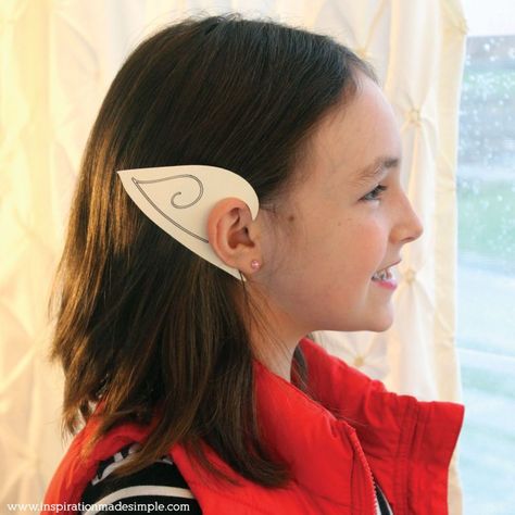 DIY Elf Ears Template and SVG File Elf Images Free Printable, Diy Elf Ears, Christmas Elf Ears, Diy Elf Costume, Diy Christmas Elves, Elf Makeup Tutorial, Ears Inspiration, Diy Elf, Ear Picture