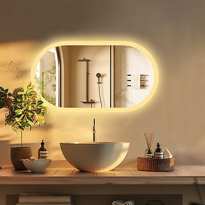 Shop mirrorstart.com for 100s of styles - XL 6960lm Sleeky Long Oval Anti-fog Bathroom Mirror 600*1200mm Wall Smart Mirror. Big Oval Mirror, Round Led Mirror, Back Lighting, Bathroom Mirror Frame, Bathroom Model, Smart Mirror, Oval Mirror, Bathroom Vanity Mirror, Led Mirror