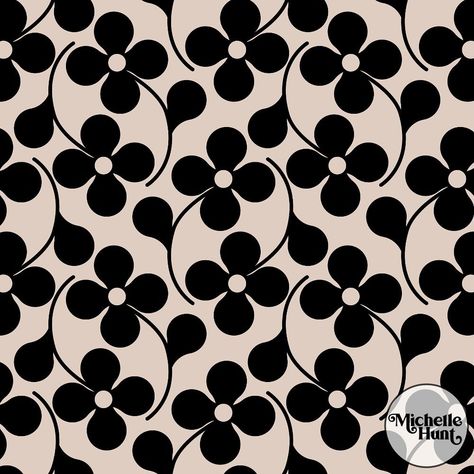 Tumbling Flowers. A gracefully graphic floral in colors from classic black and white and versatile neutrals, to fun and brilliantly bright. Available now @spoonflower Which color combo is your favorite? • • • #patterndesign #spoonflower #flowers #flowerprint #floralfabric #flowered #floraltextiles #spoonflowermakers #fabricdesign #wallpaperdecor #interiorstyling Black Flower Pattern, Flower Print Pattern, Bird Stencil, Graphic Floral, Motif Batik, Africa Art, Motif Vintage, Sunflower Pattern, Flower Motif