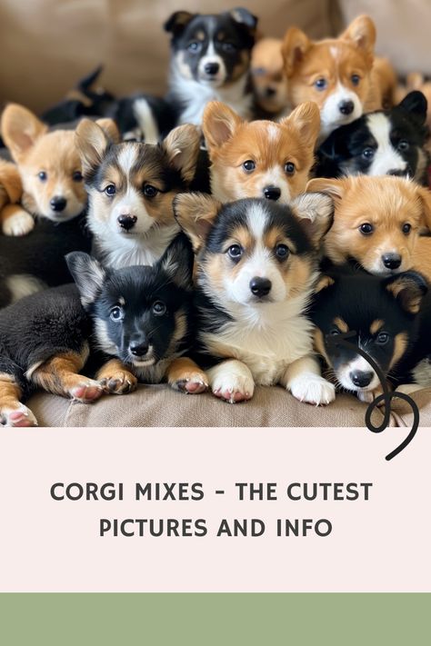 Hello! Welcome to Corgi Mixes! Corgis are just about the cutest animals in the world! But when you pair them with other breed the cuteness is maximized and is almost unbearable. The most popular cross… Corgi Cross Breed, Mini Aussie Corgi Mix Puppy, Dachshund Corgi Mix Dogs, Corgi Puppy Aesthetic, Corgi Mix Puppies, Golden Corgi, Cutest Animals In The World, Corgi Husky Mix, Corgi German Shepherd