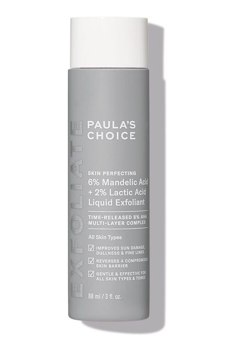 Paula’s Choice is known for its game-changing exfoliators, and Skin Perfecting 6% Mandelic Acid + 2% Lactic Acid Liquid Exfoliant is its latest winner. It combats sun damage and everyday […] Mandelic Acid, Exfoliating Toner, Paulas Choice, Lactic Acid, Beauty Awards, Beauty Inspiration, Toner, Skin Types, Skin