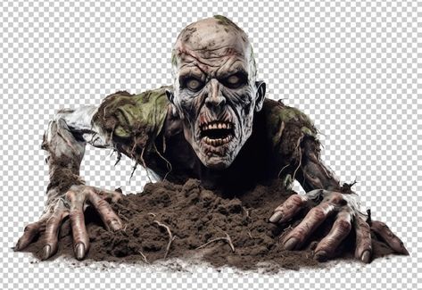 Zombie coming out on soil isolated on tr... | Premium Psd #Freepik #psd #zombie-background #haunted #zombie #creepy Zombie Background, Coming Out, Zombie, Graphic Resources, Soil, Transparent Background, Quick Saves, Zombies