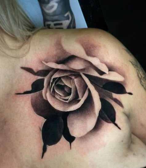 Rose Neck Tattoo, Realistic Flower Tattoo, Realistic Rose Tattoo, Rose Flower Tattoos, Rose Drawing Tattoo, Filigree Tattoo, Rose Tattoos For Men, Flower Tattoo Drawings, Floral Tattoo Design