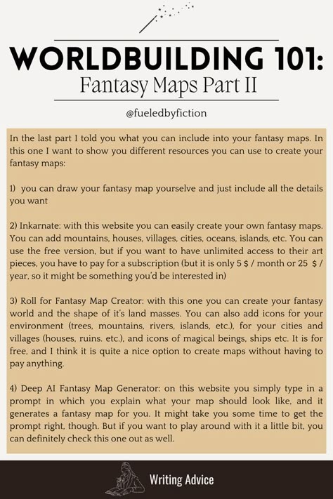 Are you currently trying to design a fantasy map for your world? Then maybe these fantasy map generators and tools can help you with your task! Check them out and create outstanding maps for your worlds! World Creation, Writing Inspiration Tips, Writing Fantasy, Book Writing Inspiration, Writing Inspiration Prompts, Fantasy Map, Book Writing Tips, Writing Advice, Book Writing