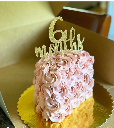 Happy 6 Months Cake, Happy 6 Month Birthday, 6 Month Old Cake Half Birthday, 6 Months Birthday Cake For Girl, 6 Months Anniversary Cake, Happy Half Birthday Cake, Half Way To One Cake Girl, Six Months Cake, Half Cake Birthday 6 Months Girl