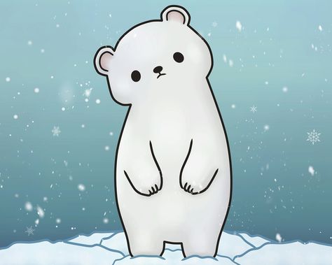 Polar Bear Drawing, Wallpaper Cartoon, Bear Drawing, Polar Bear, I Hope