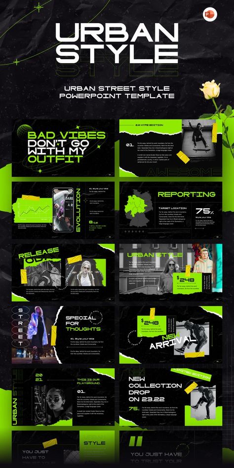 Urban Street Style - Creative PowerPoint Template is your solution to run any business and project successfully. With design element trends, you can enhance your brand’s visuals and experience to mesmerize the audience’s eyes. Visit Our Website: 👉 rrgraphdesign.com Download Freemium PowerPoint: 👉rrslide.com #powerpoint #presentatation #template #design #slides #layout #2021 #free #data #chart #infographic #elements #vector #ppt Presentation Slide Design, Cool Powerpoint, 보고서 디자인, Presentation Slides Design, 포트폴리오 레이아웃, Business Fonts, Best Website Design, Presentation Design Layout, Slides Design