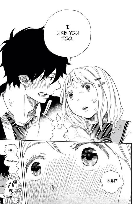 Rin x Shiemi manga moment  Chapter 73 page 25  I love this part ❤️❤️ Blue Exorcist Rin X Shiemi, Rin X Shiemi, Blue Exorcist Shiemi, Rin And Shiemi, Blue Ex, Blue Exorcist Rin, Blue Exorcist Anime, Shojo Anime, Exorcist Anime