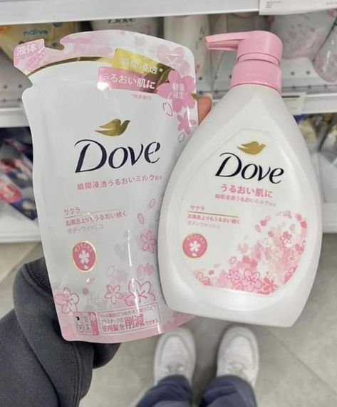 Pink Dove Body Wash, Pink Bath Products, Pink Soap Aesthetic, Japanese Body Lotion, Japanese Body Care Products, Japanese Body Wash, Body Soap Aesthetic, Pink Dove Soap, Japanese Body Care