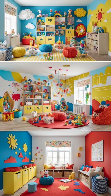 50 Brilliant Toy Storage Ideas For Every Playroom Pictures Of Mushrooms, Toddler Daycare Rooms, Daycare Design Ideas, Daycare Room Design, Toddler Room Organization, Toy Storage Ideas, Toddler Daycare, Diy Dorm, Toy Chests