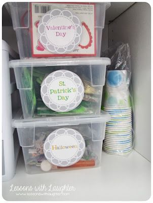 Party Supply Organization, Baking Cabinet, Office Supply Storage, Clear Storage Bins, Holiday Organization, Organization Station, Holiday Storage, Office Supply Organization, Organization Inspiration