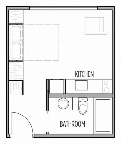 Studio 275 Sq Ft Floor Plan | Floor plans, Home design plans, How to plan Tiny Studio Apartment Layout Floor Plans, Studio Layout Floor Plans, Studio Apartment Plan, Small Apartment Floor Plans, Plan Studio, Studio Makeover, Studio Apartment Floor Plans, Studio Floor Plans, Tiny Studio Apartments