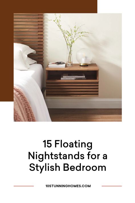 Say goodbye to boring bedside tables and hello to sleek and stylish floating nightstands! These space-saving wonders not only look great, but they also provide plenty of storage for all your nighttime essentials. Check out our top 15 picks for a chic and modern bedroom!

#bedroomdecor #homedesign #floatingnightstands Nightstand For Adjustable Bed, Floating Side Tables Bedroom, Alternative Bedside Table Ideas, Bedside Table Floating, Floating Side Table, Wall Mounted Bedside Table, Floating Headboard, Bedroom Side Table, Floating Nightstands