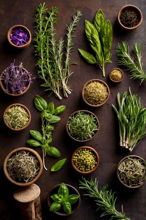 Herbs on a wooden table, symbolizing the naturalness and purity of products used for supporting health. 🌱 Harmony With Nature, Herbs For Health, Natural Herbs, Natural Supplements, Natural Products, Gut Health, Health Benefits, Well Being, Learn More