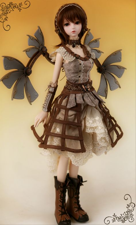 Steampunk Doll Costume, What Is Steampunk, Moda Steampunk, Steampunk Dolls, Steampunk Fairy, Ellowyne Wilde, Steampunk Wedding, Steampunk Costume, Living Dolls