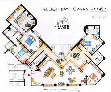 Apartment Design Architecture, Nyc Decor, Apartment Floor, Trendy Apartment, Apartment Floor Plan, Garden Floor, Bathroom Color Schemes, Floor Plan Drawing, Apartment Floor Plans