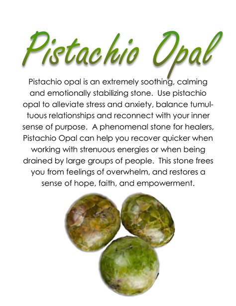 Pistachio Opal is a phenomenal stone for healers, helping you recover quicker when dealing with strenuous energies or when being drained by large groups of people. Black Opal Meaning, Green Opal Meaning, Opal Crystal Meaning, Opal Meaning, Earth Gift, Crystals Healing Properties, Spiritual Crystals, Crystal Therapy, Crystal Healing Stones