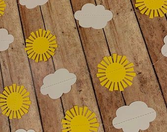 Sunshine balloons | Etsy Sunshine Theme Party, Cloud Banner, Cloud Garland, Sunshine Decorations, Sunshine Theme, Sunshine First Birthday, Sunshine Birthday Parties, Sunshine Baby Shower, Airplane Baby Shower