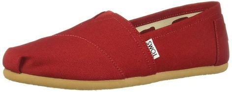 Women's Classic Core Alpargata Slip-On Classic Core, Toms Classic, Hightop Sneakers, Red Canvas, Flat Slipper, Womens Toms, Comfy Shoes, Children In Need, Casual Black