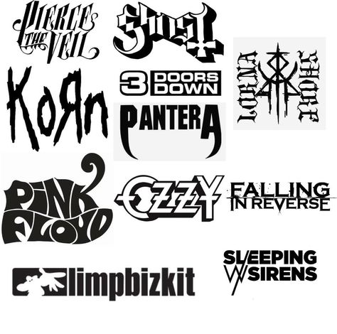 **Custom Band Decals** All decals come in 6"-7" Length Show off your love for music with our Custom Band Decals! Whether you're a fan of rock, pop, metal, or any genre in between, we've got you covered. Our decals are perfect for personalizing your car, laptop, guitar case, or any smooth surface.  **Features - **Customizable Choose from a wide range of bands to create a decal that's uniquely yours. - **High Quality Made from durable vinyl that withstands the elements and lasts for years. - **Eas Guitars With Stickers, Metal Band Stickers, Rock Band Logos, Patch Pants, Tool Band, Punk Patches, Band Stickers, Logo Project, Band Logo