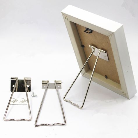 Different sizes! Iron metal back support picture bracket photo frame Pedestal Holder for 5 8 10 12 inch Display Easel Stand - AliExpress Mobile Diy Picture Stand, Standing Picture Frames, Photo Frame Stand, Picture Frames Standing, Support Pictures, Desktop Shelf, Metal Photo Frames, Diy Photo Frames, Diy Jewelry Display