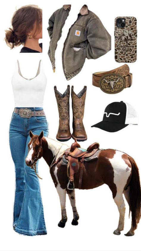 Western Riding Clothes, Country Outfits Women, Horseback Riding Outfits, Cute Cowgirl Outfits, Horse Riding Outfit, Casual Country Outfits, Southern Outfits, Country Style Outfits, Western Wear Outfits