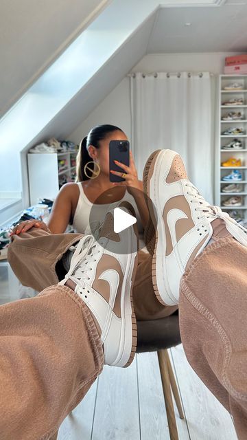 ‎Sally Javadi 🌙 سالی‎ on Instagram: "Nike Dunk Low “Next Nature” 🤎" Sand Drift Dunk Outfit, Brown Nike Dunks Outfit, Nike Dunk Sandrift Outfit, Nike Low Dunks Outfit, Dark Driftwood Nike Dunk Outfit, Nike Dunks Desert Sand, Nike Dunk Low Outfit, Nike Dunk Low Next Nature, Dark Driftwood Nike Dunk