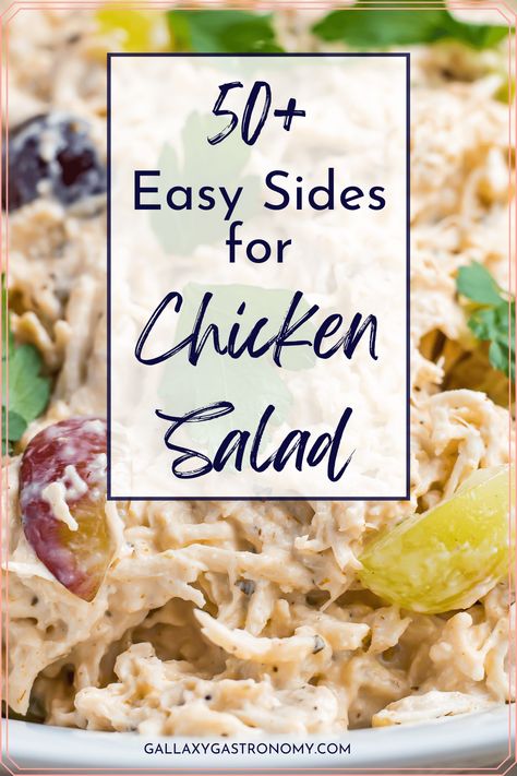 What to serve with Chicken Salad - 50+ Delicious Side Dishes! Chicken Salad Cold Plate Ideas, Chicken Salad Crescent Sandwiches, Chicken Salad Luncheon Plate, Chicken Salad Serving Ideas, How To Serve Chicken Salad, What Goes With Chicken Salad Sandwiches, Serving Chicken Salad At A Party, What To Serve With Chicken Salad Croissants, What To Eat With Chicken Salad