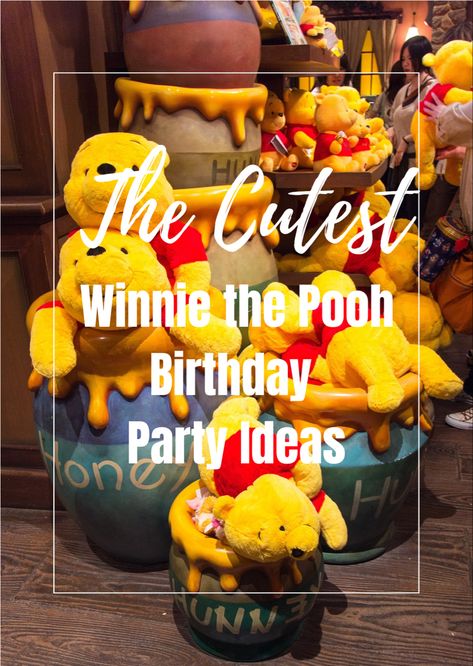 Winnie the Pooh party ideas Winnie The Pooh 3rd Birthday Party, Winnie The Pooh Birthday Party Ideas, Winnie The Pooh Birthday Decorations, Pooh Themed Birthday Party, Diy Winnie The Pooh, Winnie The Pooh Games, Piglet Birthday, Storybook Party, Winnie The Pooh Birthday Party