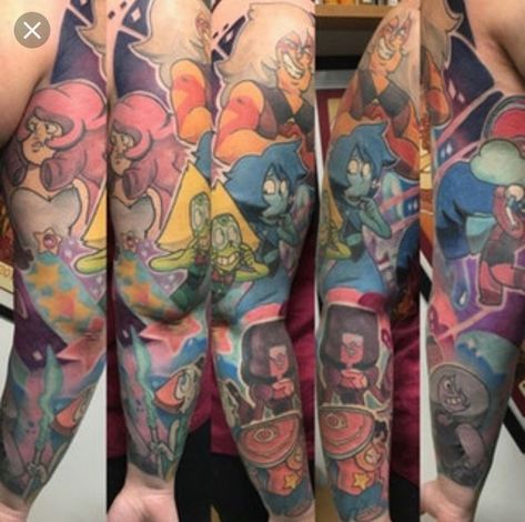 Steven Universe Tattoo, Universe Tattoos, Cosmic Tattoo, Perla Steven Universe, Avatar Tattoo, Adventure Time Tattoo, Universe Tattoo, Steven Universe Comic, Steven Universe Gem