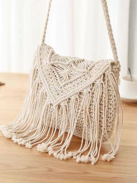 Boho style, forest straw woven bag, woman bag, summer lace woven bag, one shoulder cross-body bag straw woven cane bagMaterial:woven cottonColor:as pictureStyle:forestFeatures:lace,Hand crochetNote:Due to different measurement methods,there will be 1-3 error(unite:cm), please understand. Macrame Banner, Boho Cross, Lace Weave, Macrame Wall Hanging Patterns, Bag Pattern Free, Woman Bag, Summer Handbags, Summer Lace, Crochet Cross