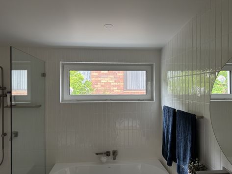 Washroom Window Ideas, Bathroom Ventilation Ideas, Washroom Ideas, Bathroom Ventilation, Clerestory Windows, Double Glazed Window, Bathroom Inspo, Patio, Quick Saves