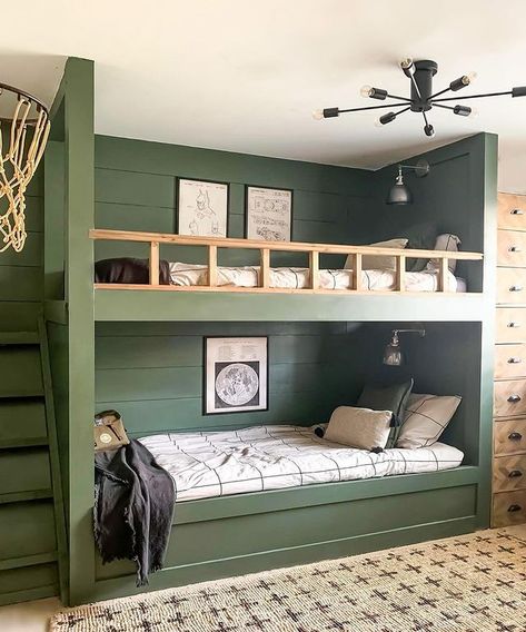 Ruth (@mrs_macs_home) • Instagram photos and videos Boys Shared Bedroom Ideas Bunkbeds, Boys Bunkbed Bedroom Ideas, Bunk Bed Boys Room, Bunk Bed Plan, Bunk Beds Boys, Double Bunk Beds, Diy Bunk Bed, Bunk Beds Built In, Kids Interior Design