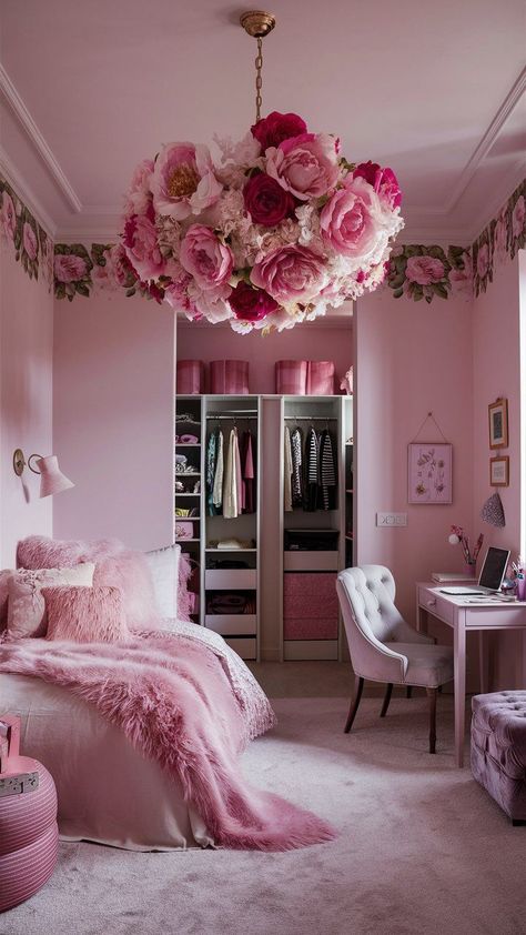 Revamp your bedroom with our fresh girly bedroom ideas. Whether you love glam or rustic styles, these tips will help you design a stunning and functional bedroom. Cozy College Apartment, House Room Design, Girly Bedroom Ideas, Pink Dorm Room Decor, Girly Pink Bedroom, Room Decor Easy, Pink Dorm Rooms, Pink Dorm, Girly Apartments