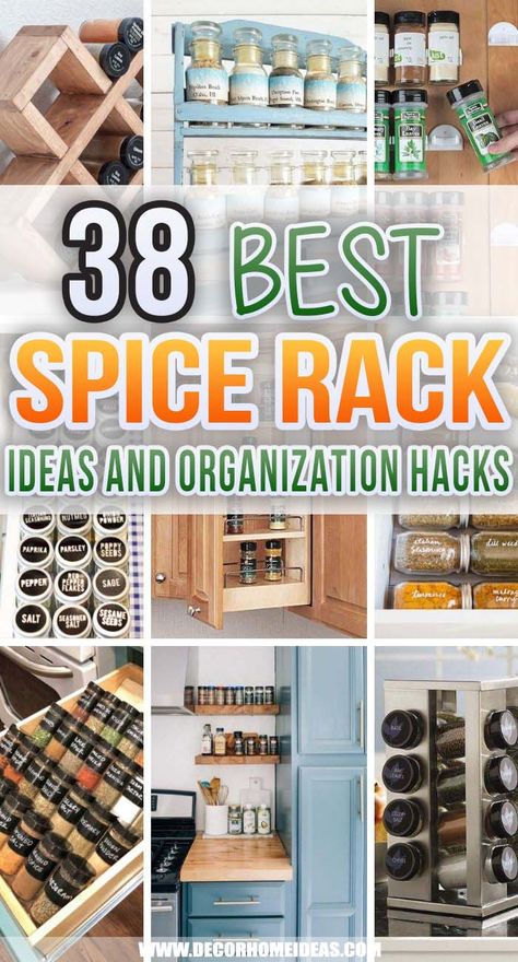 Large Spice Rack Ideas Diy, Spice Rack On Fridge, Spice Storage Solutions Small Spaces, Season Rack Ideas, Spice Rack For Corner Cabinet, Spice Organization In Cabinet, Small Space Spice Storage, Organizing Spices In Small Cabinet, Spice Rack Wall Ideas